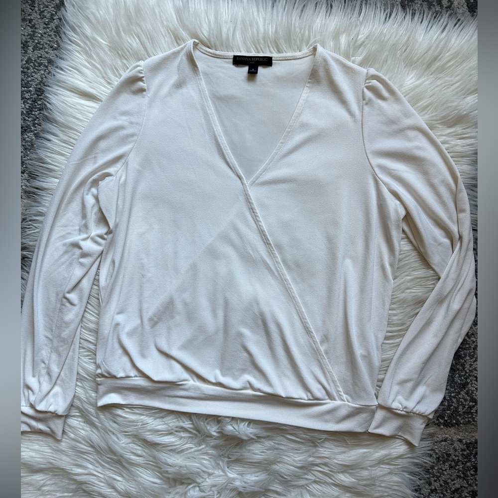 Banana Republic surplice front blouse